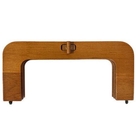 AHŞAP ÇANTA BURSU KLİPSLİ 20 CM KAHVE