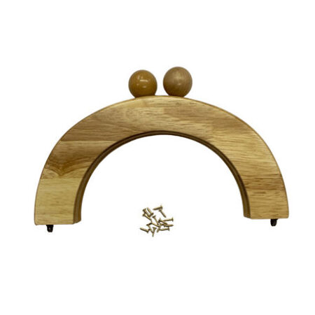 AHŞAP ÇANTA BURSU MIKNATISLI OVAL 20 CM BEJ