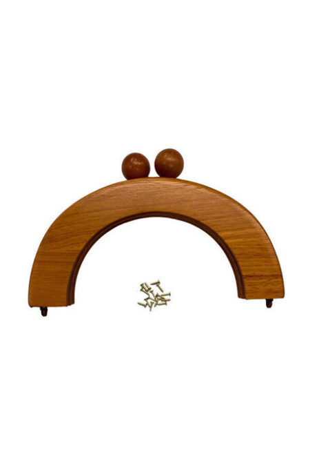 AHŞAP ÇANTA BURSU MIKNATISLI OVAL 20 CM KAHVE