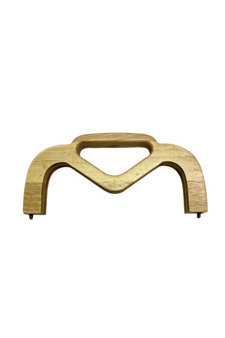 AHŞAP ÇANTA BURSU MIKNATISLI V SAPLI 25 CM BEJ