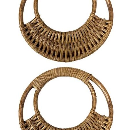 ÇANTA SAPI BAMBU YUVARLAK ŞEKİLLİ 16 CM AÇIK KAHVE