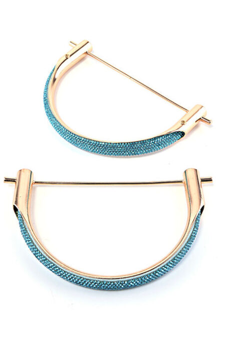 ÇANTA SAPI METAL TAŞLI TURKUAZ