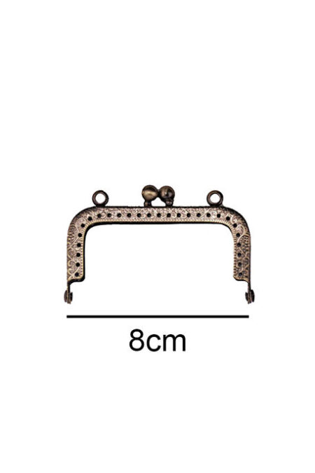 ÇANTA VE CÜZDAN KLİPSİ 8 CM KARE ANTİK
