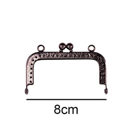 ÇANTA VE CÜZDAN KLİPSİ 8 CM KARE ANTRASİT