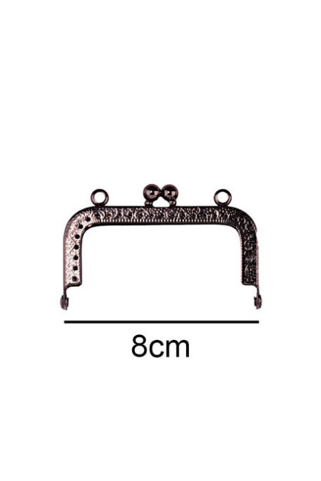 ÇANTA VE CÜZDAN KLİPSİ 8 CM KARE ANTRASİT