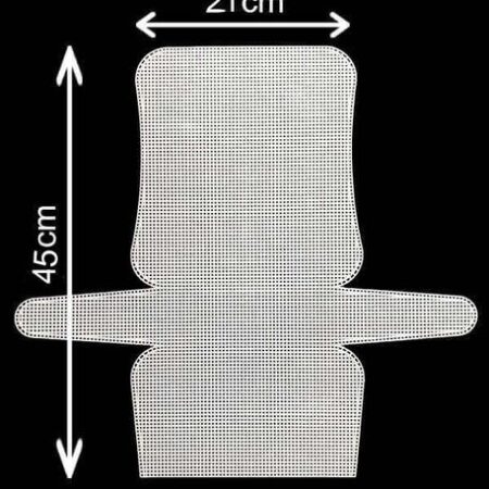 KANVAS PLASTİK FİLE ÇANTA 45 CM X 21 CM