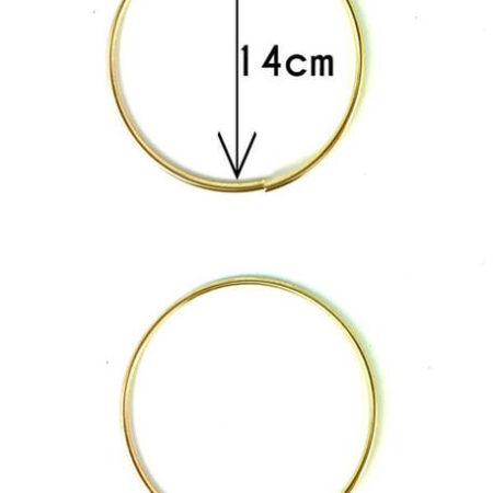 METAL ÇANTA SAPI YUVARLAK GOLD HALKA 14 CM 5MM