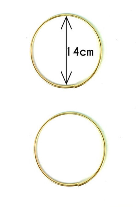 METAL ÇANTA SAPI YUVARLAK GOLD HALKA 14 CM 5MM