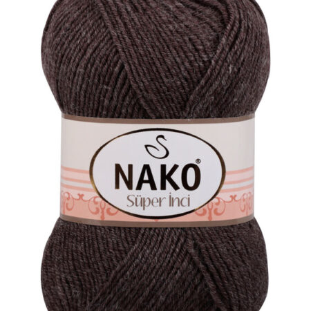 Nako Süper İnci El Örgü İpi | Koyu Kahve Melanj 23546