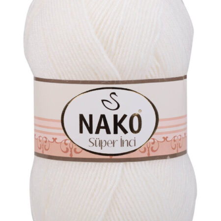 Nako Süper İnci El Örgü İpi | Beyaz 208