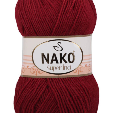 Nako Süper İnci El Örgü İpi | Koyu Kırmızı 1175