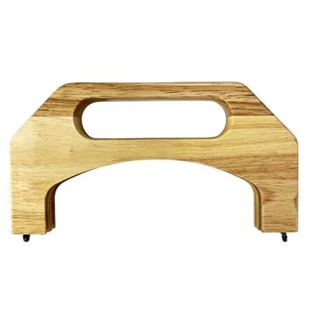 AHŞAP ÇANTA BURSU MIKNATISLI EL GEÇMELİ 25 CM BEJ