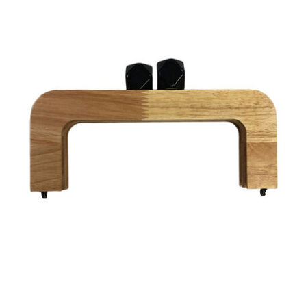 AHŞAP ÇANTA BURSU MIKNATISLI SİYAH BONCUKLU 20 CM