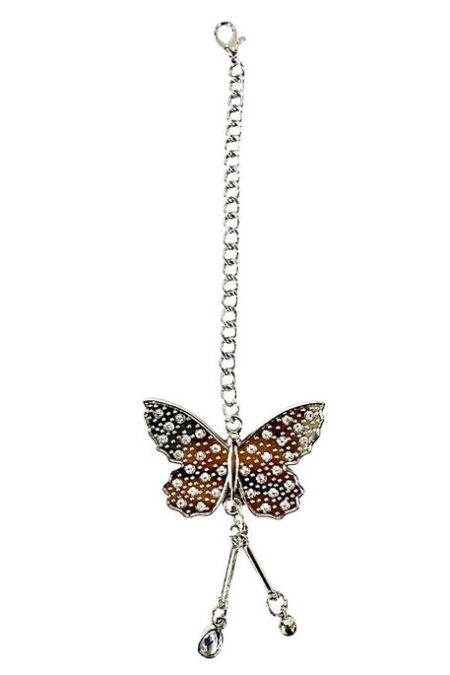 ÇANTA AKSESUARI VE ANAHTARLIK KELEBEK GÜMÜŞ