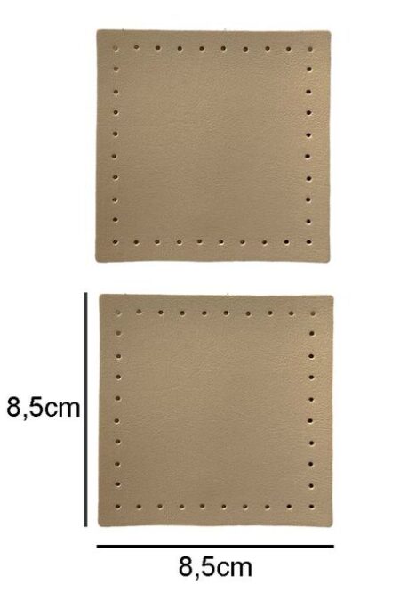 ÇANTA KENAR AKSESUARI KARE 8.50X8.50 CM 2 Lİ BEJ