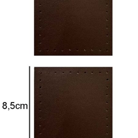 ÇANTA KENAR AKSESUARI KARE 8.50X8.50 CM 2 Lİ KAHVERENGİ