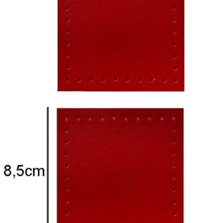 ÇANTA KENAR AKSESUARI KARE 8.50X8.50 CM 2 Lİ KIRMIZI