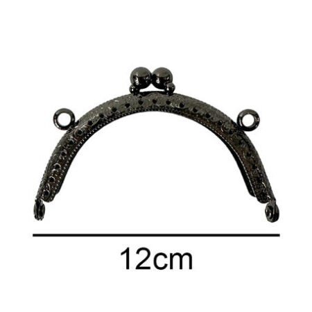 ÇANTA VE CÜZDAN KLİPSİ 12 CM OVAL ANTRASİT