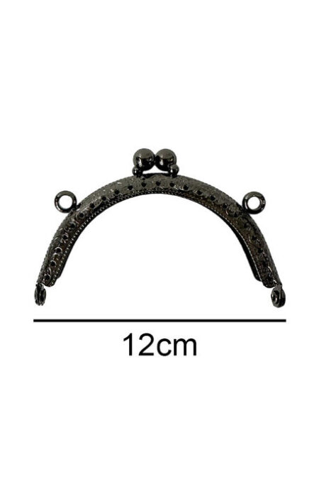 ÇANTA VE CÜZDAN KLİPSİ 12 CM OVAL ANTRASİT