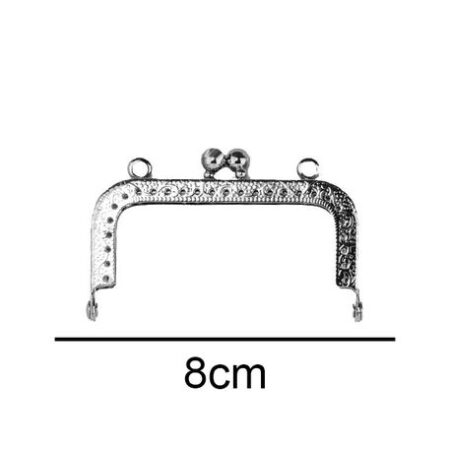 ÇANTA VE CÜZDAN KLİPSİ 8 CM KARE GÜMÜŞ