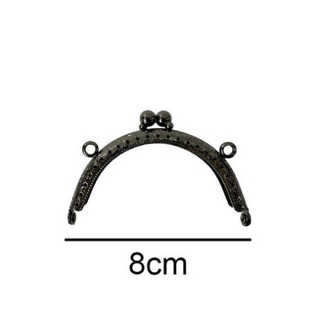 ÇANTA VE CÜZDAN KLİPSİ 8 CM OVAL ANTRASİT