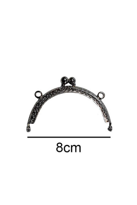 ÇANTA VE CÜZDAN KLİPSİ 8 CM OVAL GÜMÜŞ