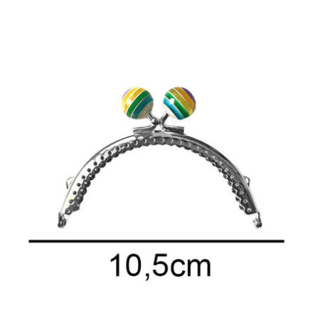 ÇANTA VE CÜZDAN KLİPSİ LOLİPOP BAŞLIKLI 10.5 CM OVAL GÜMÜŞ
