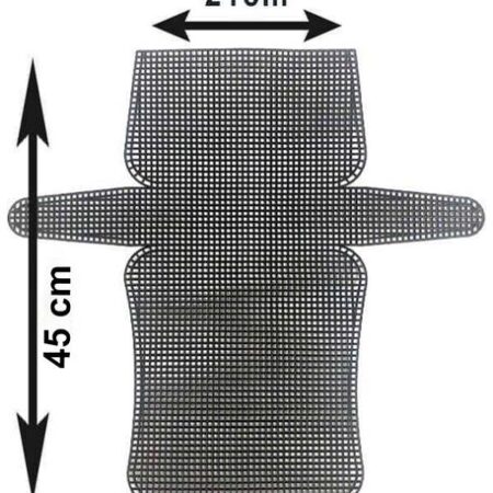 KANVAS PLASTİK FİLE ÇANTA 45 CM X 21 CM SİYAH