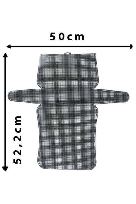 KANVAS PLASTİK FİLE ÇANTA 52,5 CM X 50 CM SİYAH