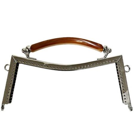 METAL ÇANTA SAPI AKRİLİK TUTMALI ALT-78 (27 CM) GÜMÜŞ