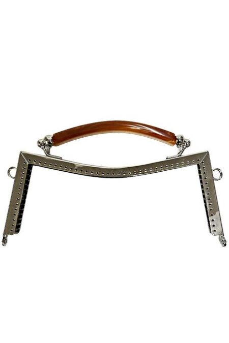 METAL ÇANTA SAPI AKRİLİK TUTMALI ALT-78 (27 CM) GÜMÜŞ