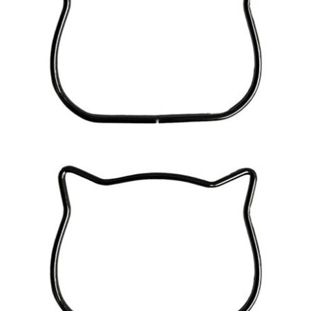 METAL ÇANTA SAPI KEDİ 11 CM ANTRASİT 5MM