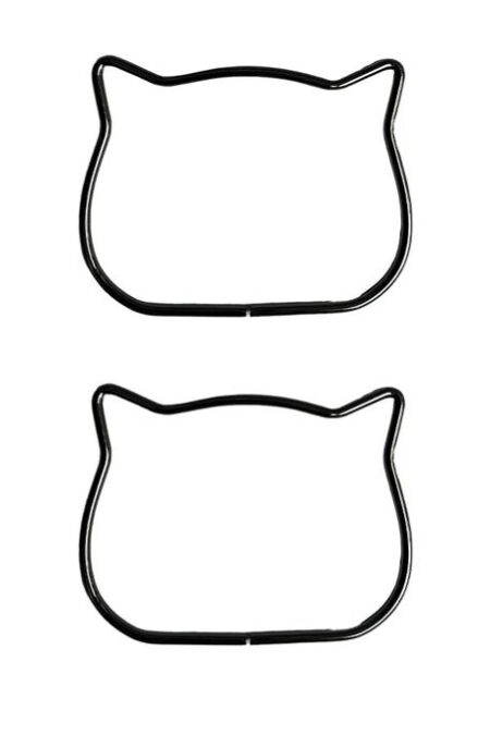 METAL ÇANTA SAPI KEDİ 11 CM ANTRASİT 5MM