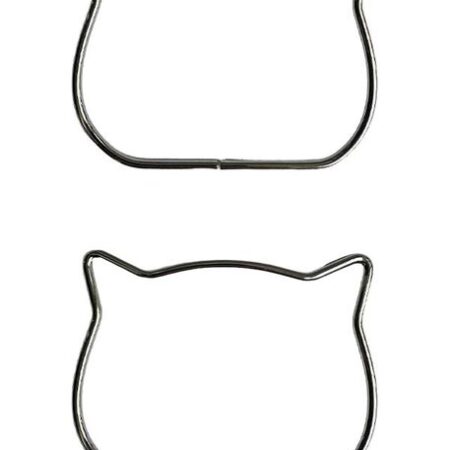 METAL ÇANTA SAPI KEDİ 11 CM GÜMÜŞ 5MM